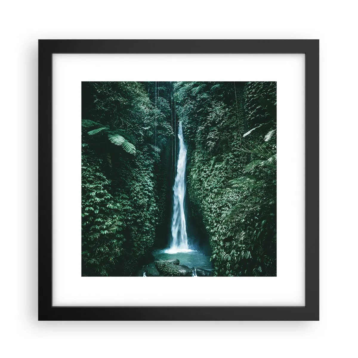Poster în ramă neagră - Băi tropicale - 30x30 cm