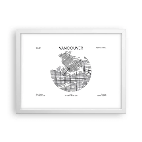 Poster în ramă albă - Anatomia Vacouverului - 40x30 cm