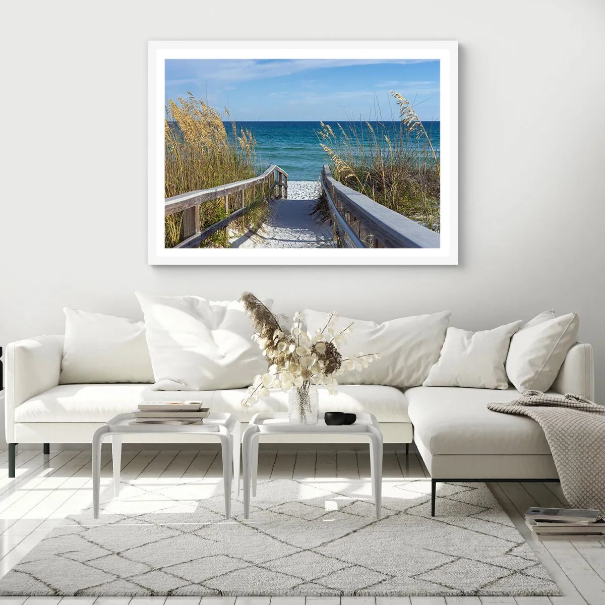 Poster în ramă albă - În soare, în vânt - 70x50 cm