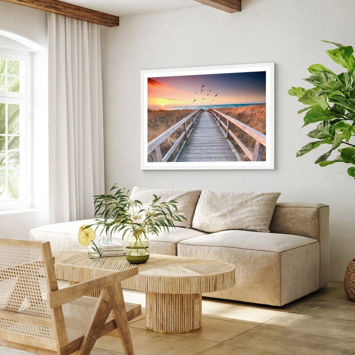 Poster în ramă albă - Spațiul pentru a zbura - 91x61 cm