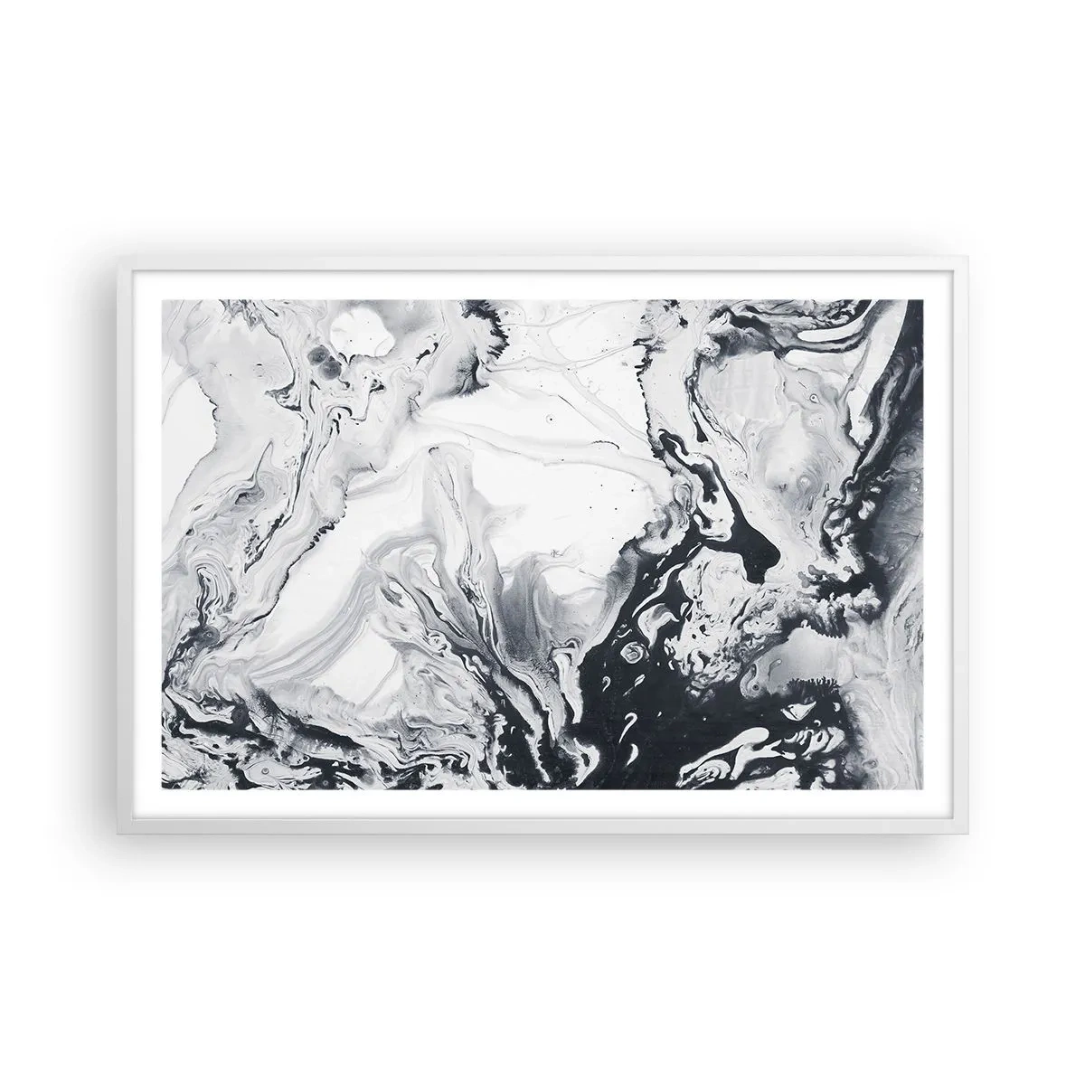 Poster în ramă albă - Interiorul Pământului - 91x61 cm