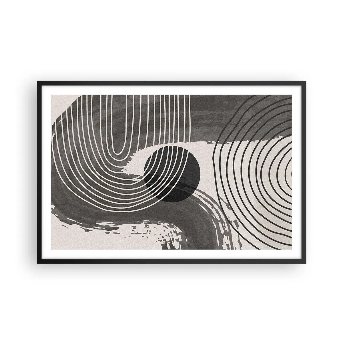 Poster în ramă neagră - Ovalul câștigă - 91x61 cm