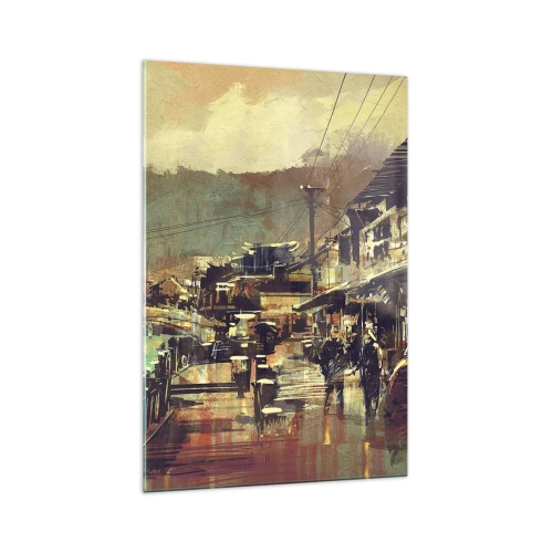 Tablou pe sticlă - Viața ca o bogăție de gri - 70x100 cm
