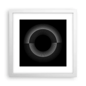 Poster în ramă albă - Soarele Negru - 30x30 cm