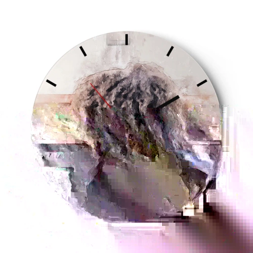 Ceas de perete - Ceas pe sticlă - Într-o lume a muzicii - 40x40 cm