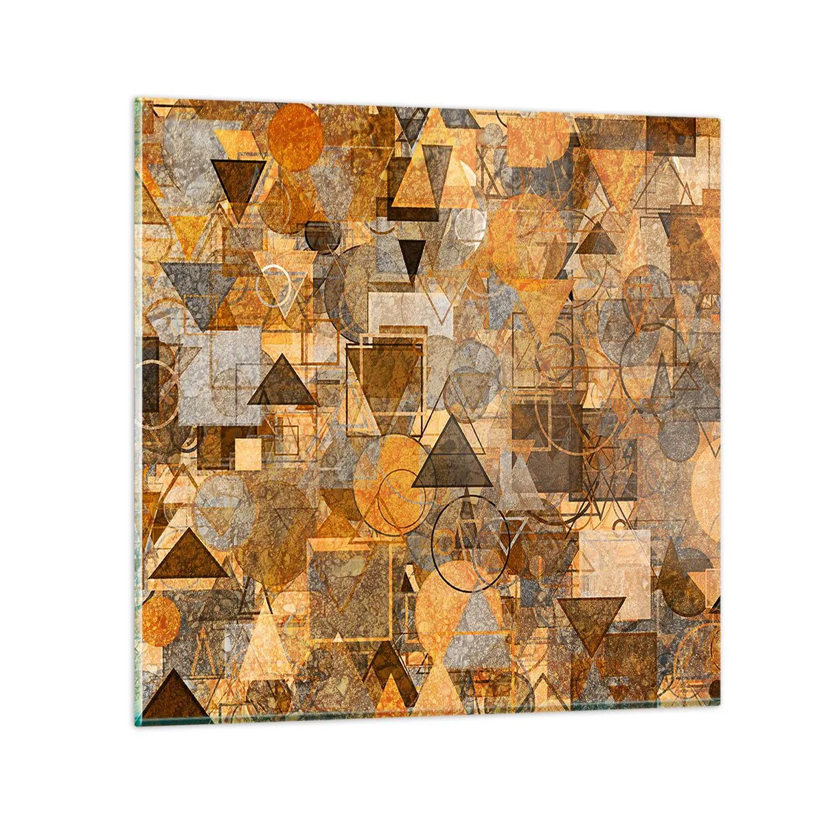 Tablou pe sticlă - Lumea băgată în formă - 30x30 cm