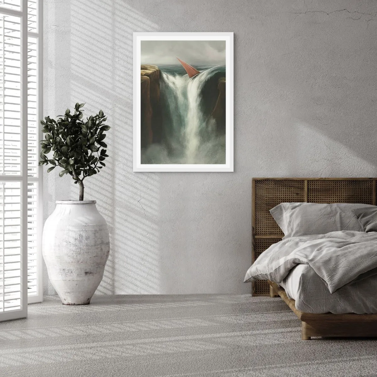 Poster în ramă albă - Precauțiile vieții - 70x100 cm