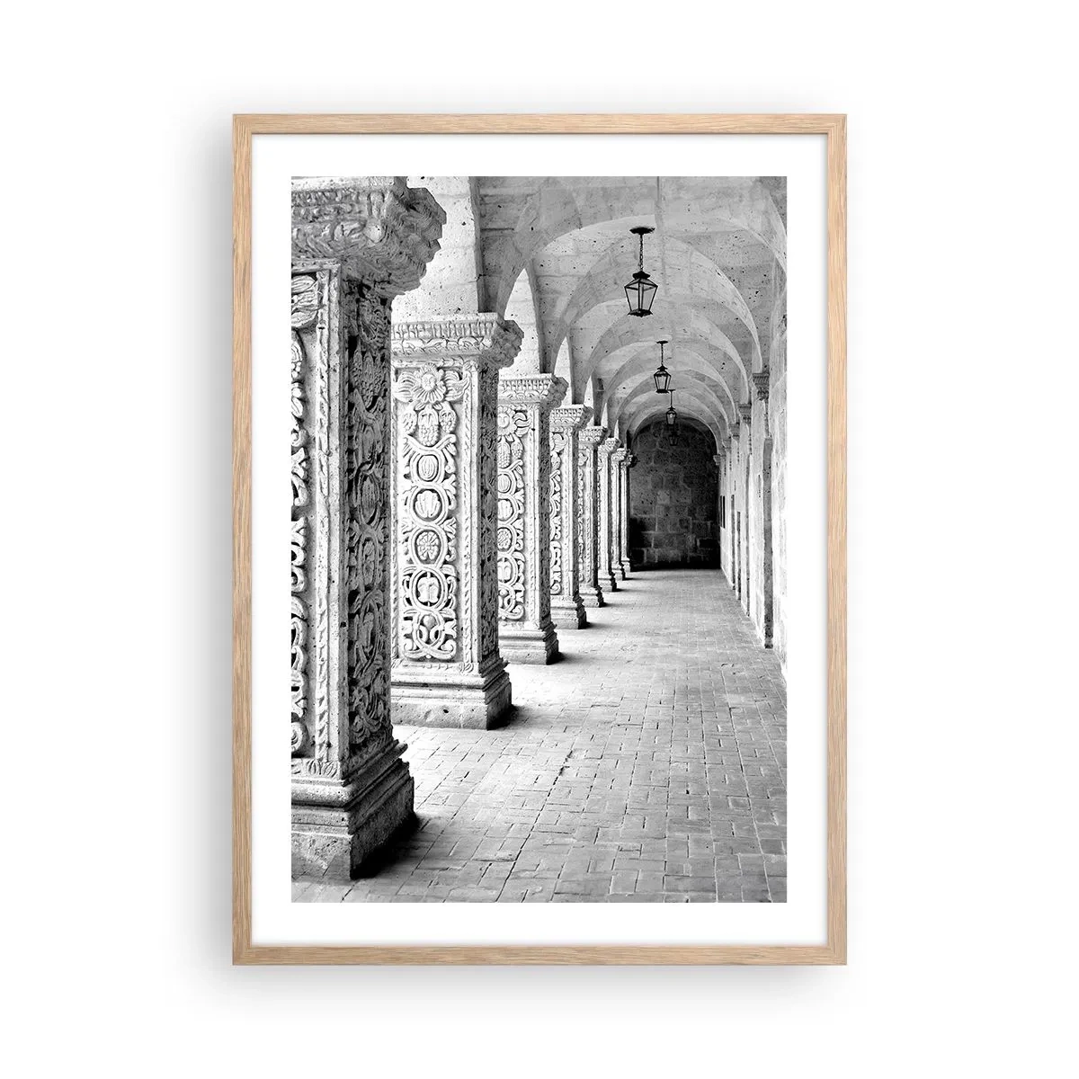 Poster în ramă de stejar deschis - Și încotro…? - 50x70 cm