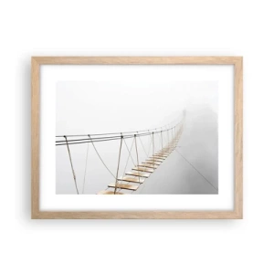 Poster în ramă de stejar deschis - Unde te va duce? - 40x30 cm