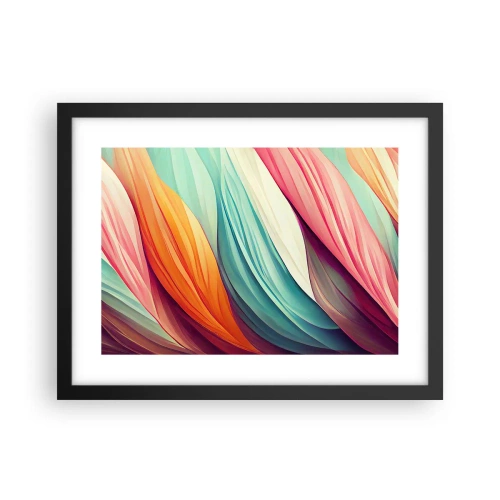 Poster în ramă neagră - Țesătură de curcubeu - 40x30 cm