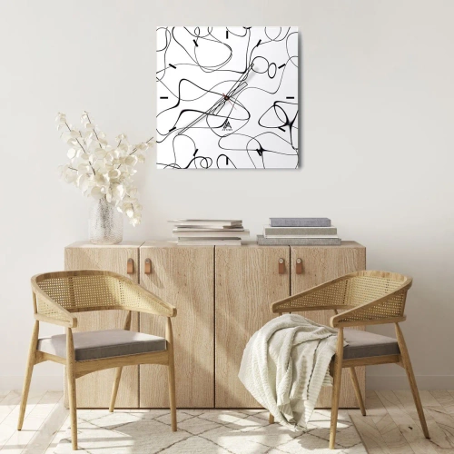 Ceas de perete - Ceas pe sticlă - Căile vieții, căile destinului - 40x40 cm