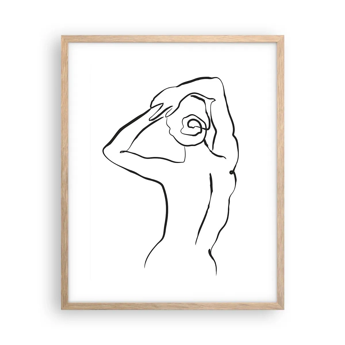 Poster în ramă de stejar deschis - Nud de dimineață - 40x50 cm