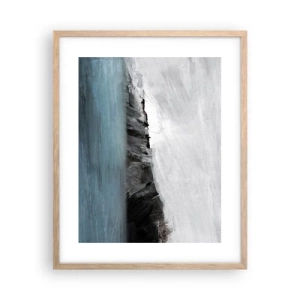Poster în ramă de stejar deschis - Apă - pământ: lupta elementelor - 40x50 cm