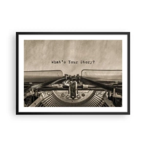 Poster în ramă neagră - Spune-mi - 70x50 cm