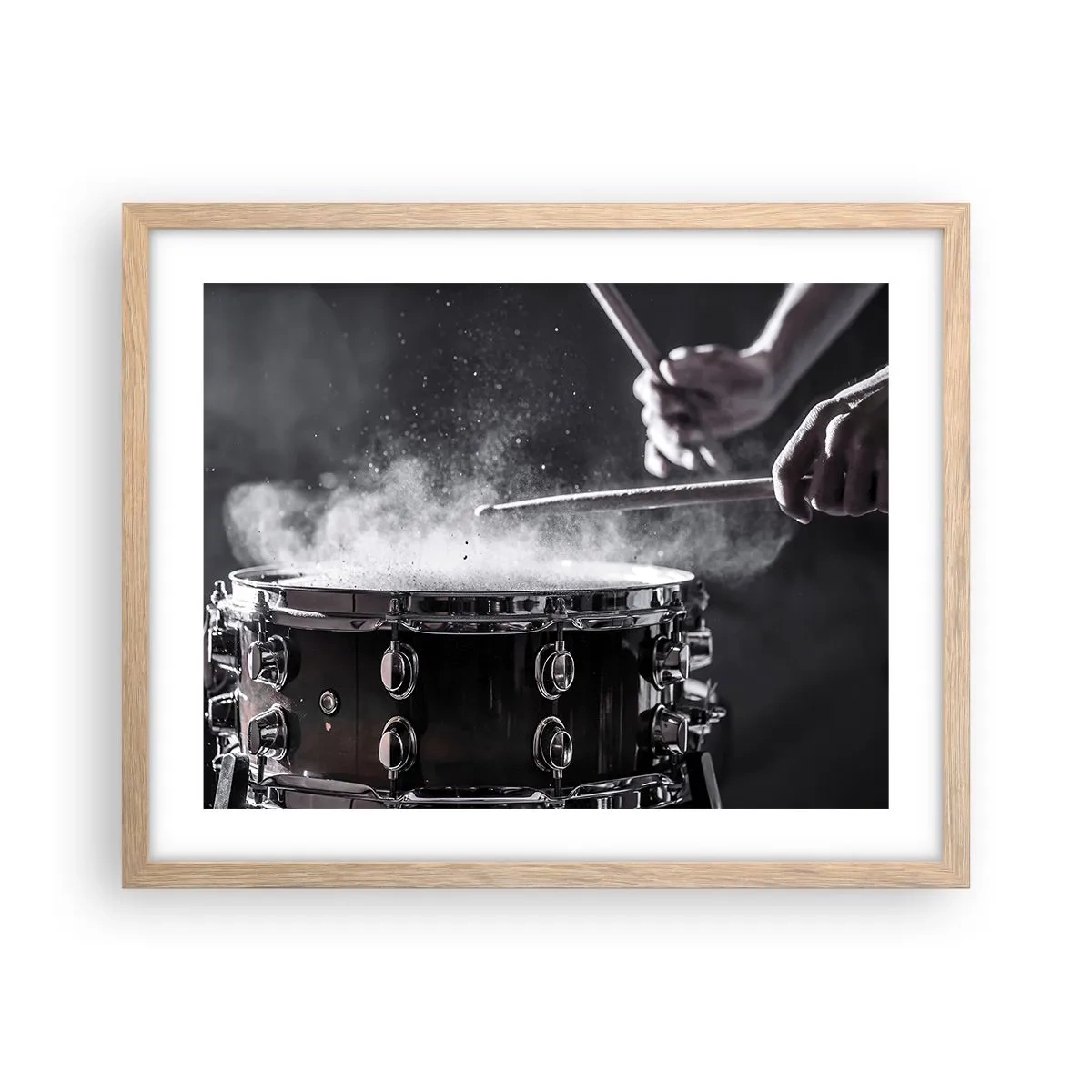 Poster în ramă de stejar deschis - Pulsul muzicii - 50x40 cm