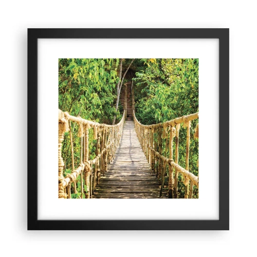 Poster în ramă neagră - Suspendat în verde - 30x30 cm