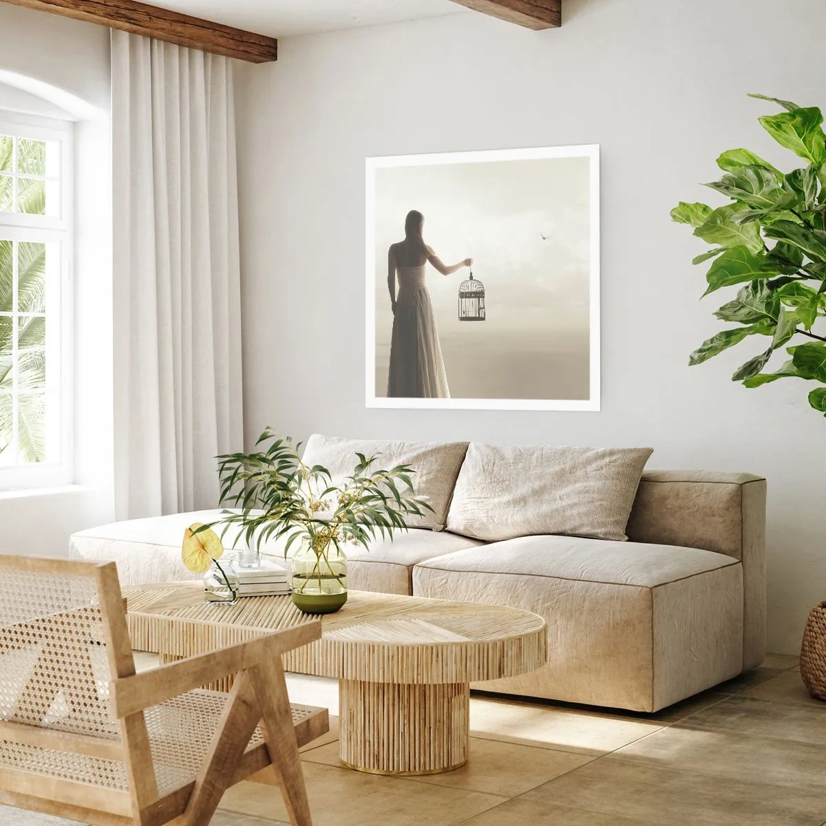 Poster - Fii liberă - 40x40 cm