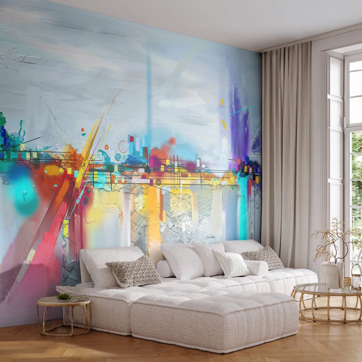 Tapet Standard Eco - Pod de bucurie peste râul vieții - Abstracția, Bucată, Suprarealism - 400x280 cm