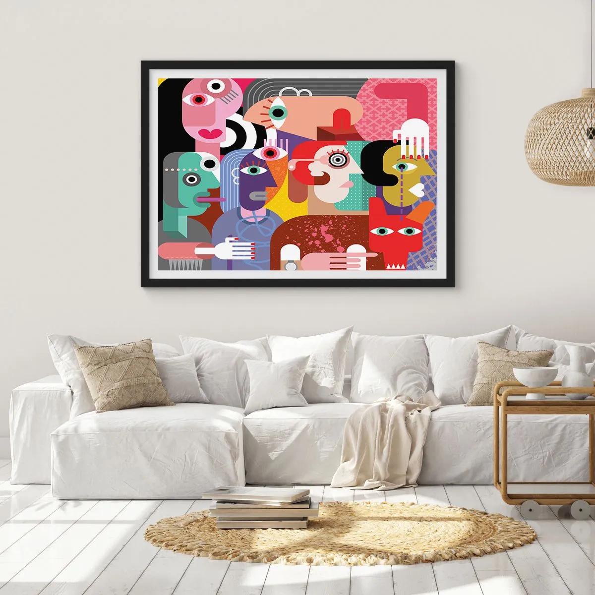 Poster în ramă neagră - Am venit de la domnul Picasso - 91x61 cm