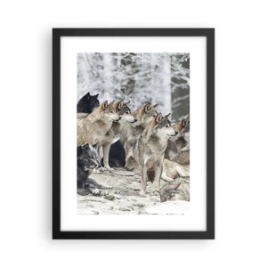 Poster în ramă neagră - Familie și prieteni - 30x40 cm