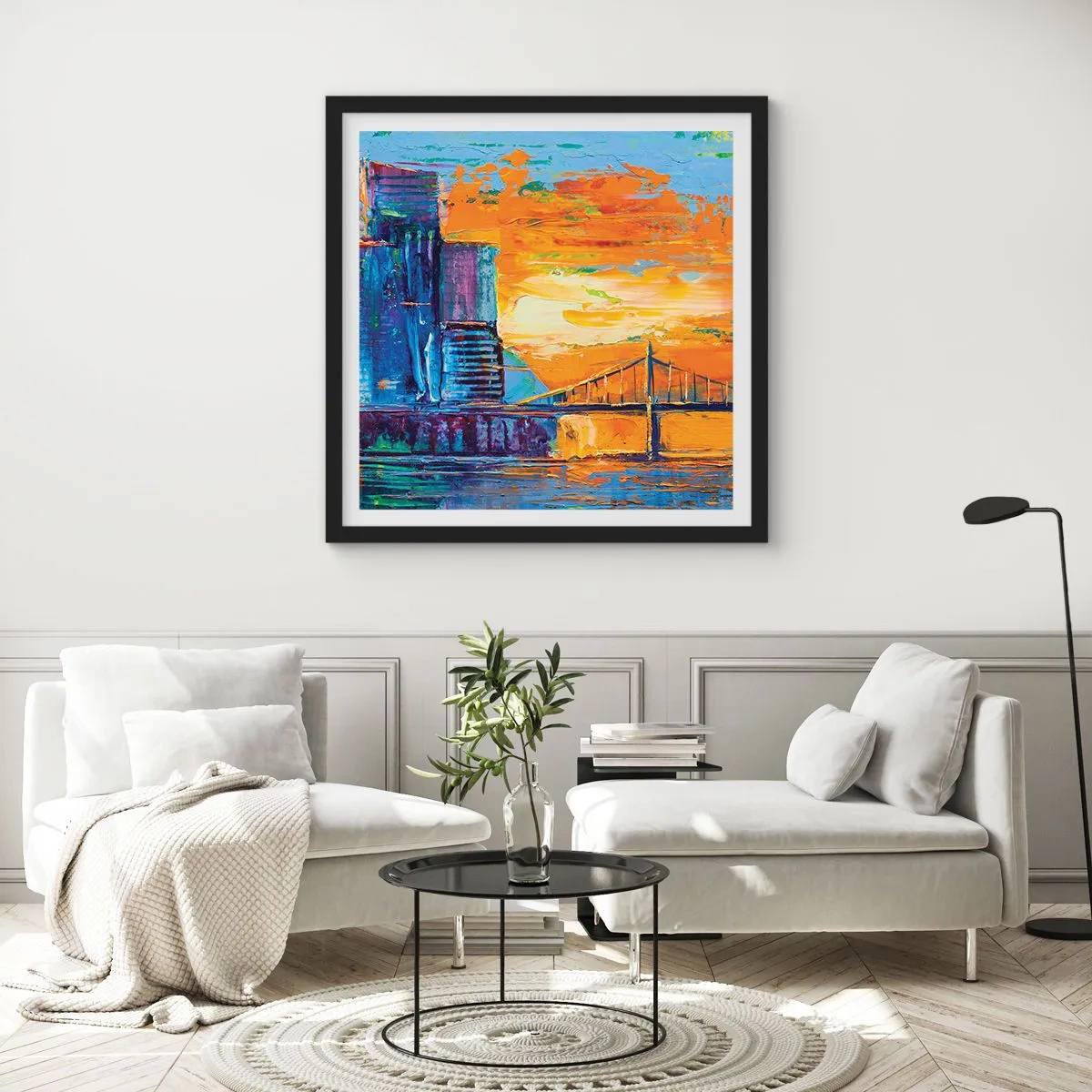 Poster în ramă neagră - Cultură și natură - 40x40 cm