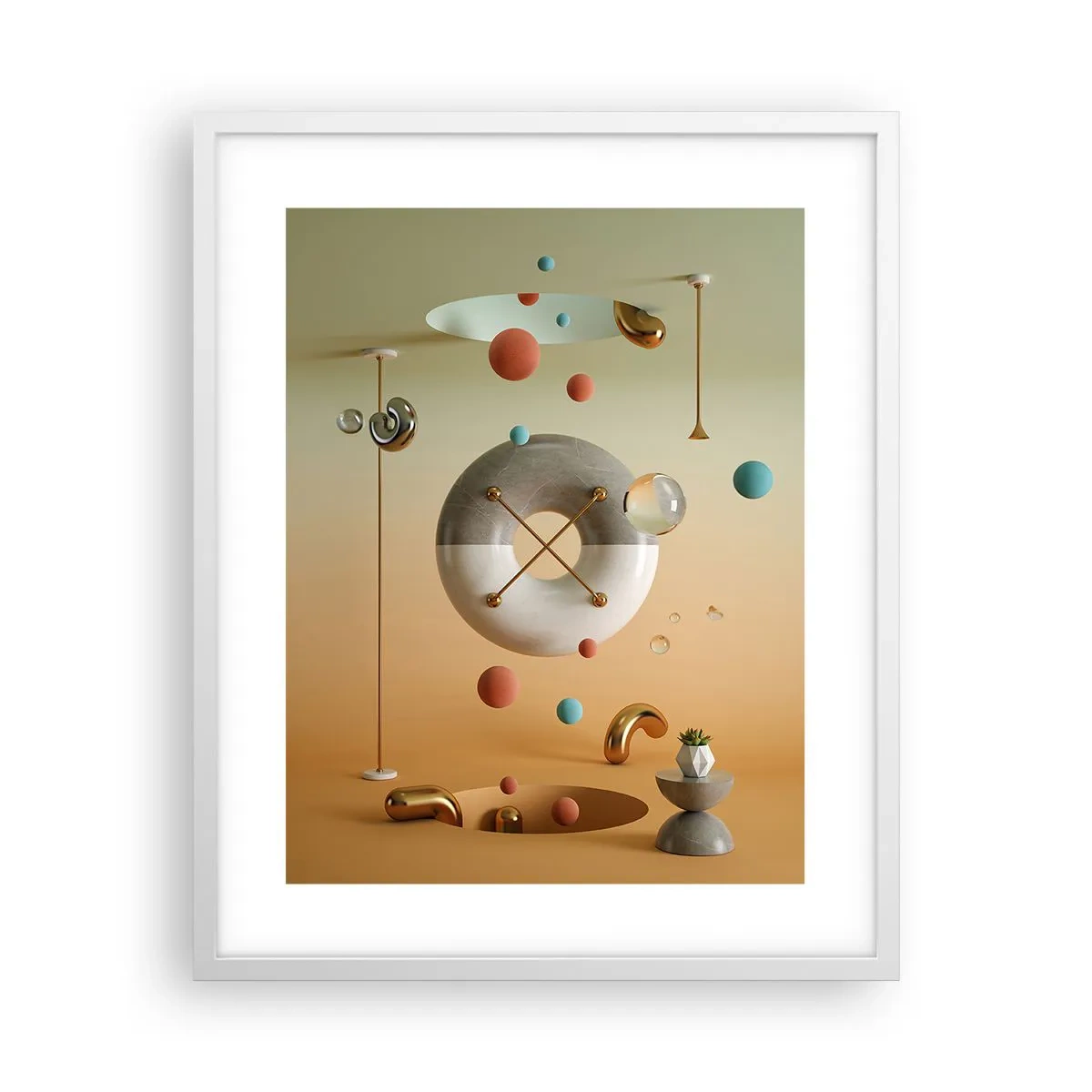 Poster în ramă albă - Orice se poate întâmpla - 40x50 cm