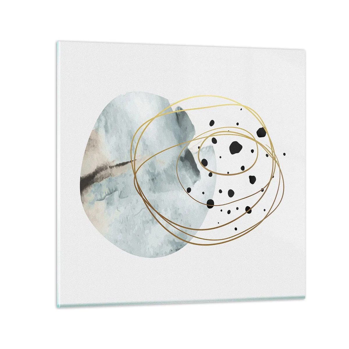 Tablou pe sticlă - În îmbrățișarea spațiului - 50x50 cm