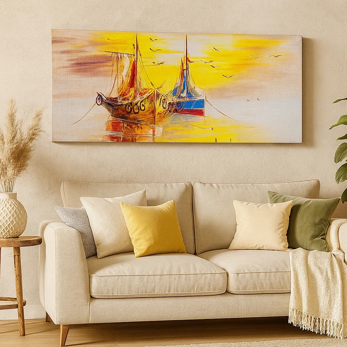 Tablou pe pânză - O binemeritată odihnă în port - 30x30 cm