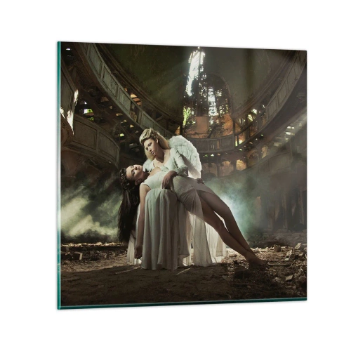 Tablou pe sticlă - Spiritul vechiului teatru - 50x50 cm