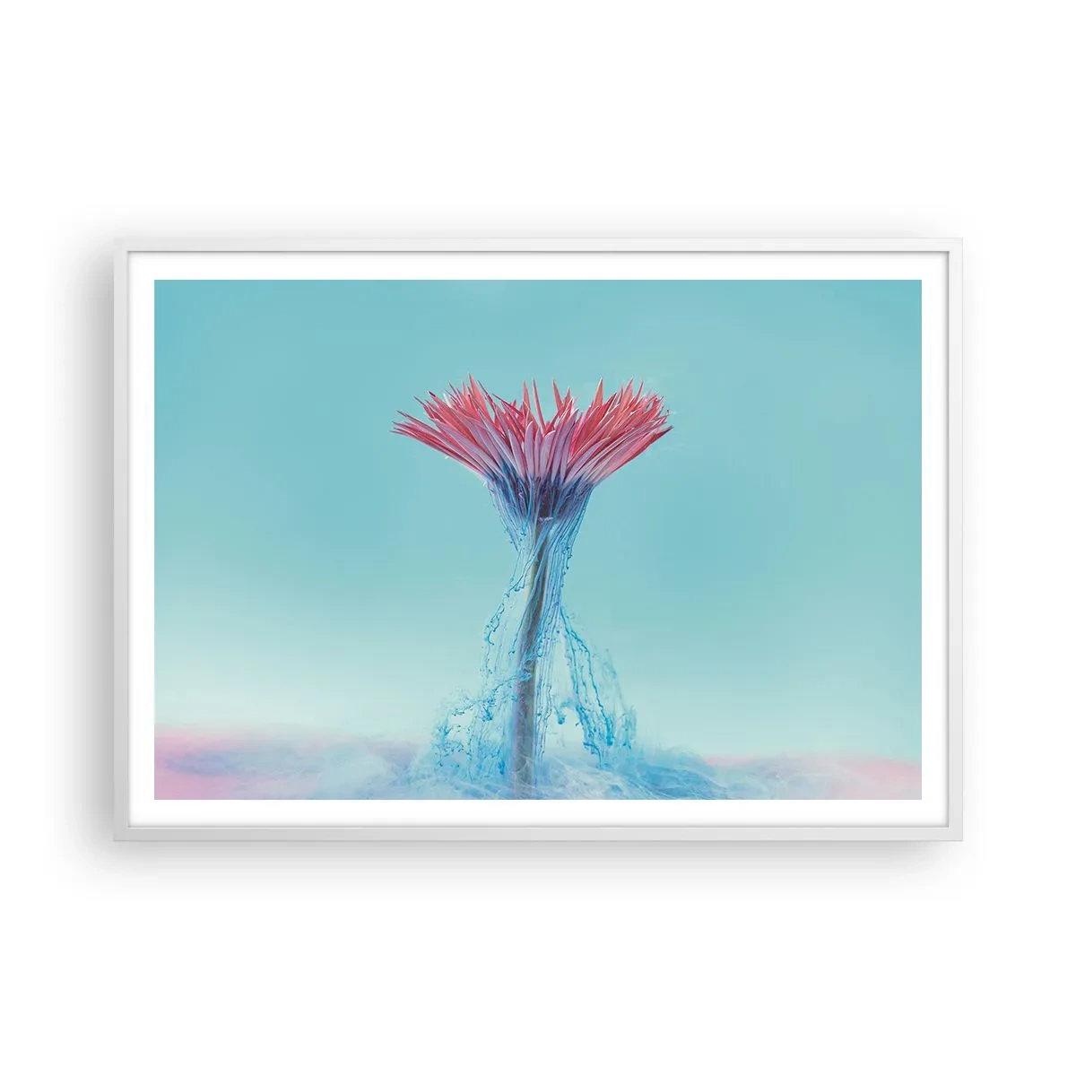 Poster în ramă albă - Într-o unduire revigorantă - 100x70 cm