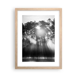 Poster în ramă de stejar deschis - Soare de neoprit - 30x40 cm
