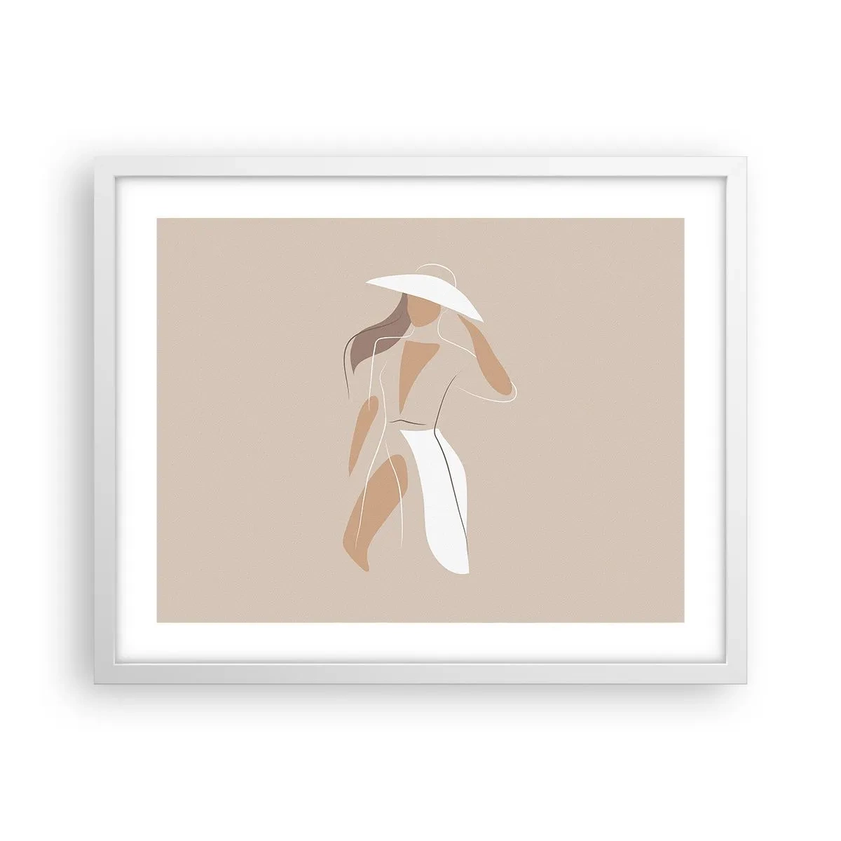 Poster în ramă albă - Moda este distractivă - 50x40 cm