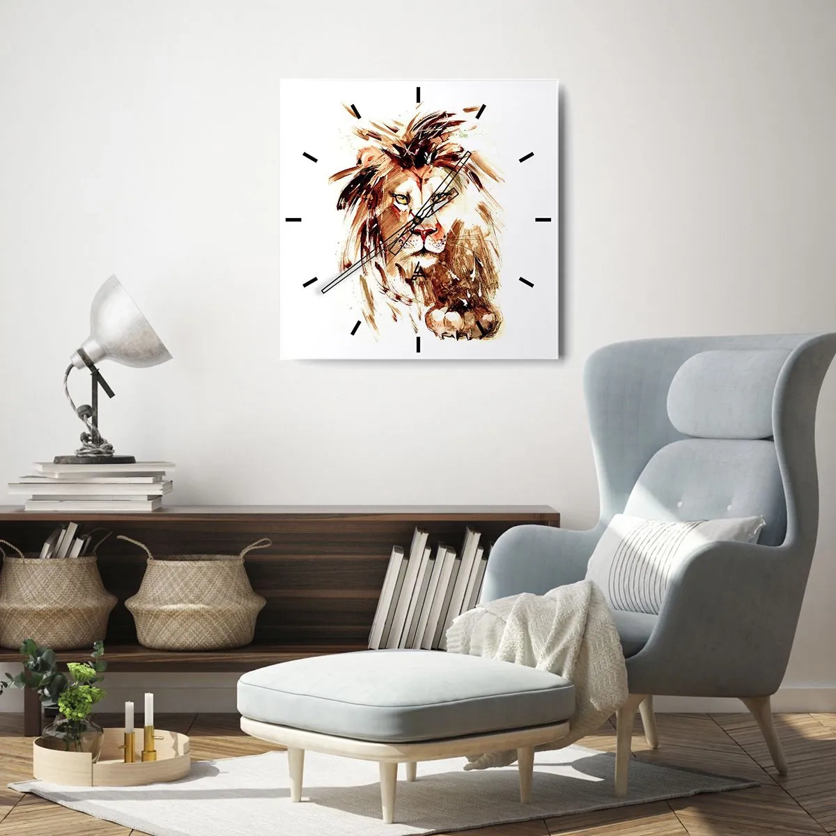 Ceas de perete - Ceas pe sticlă - Putere și demnitate - 30x30 cm