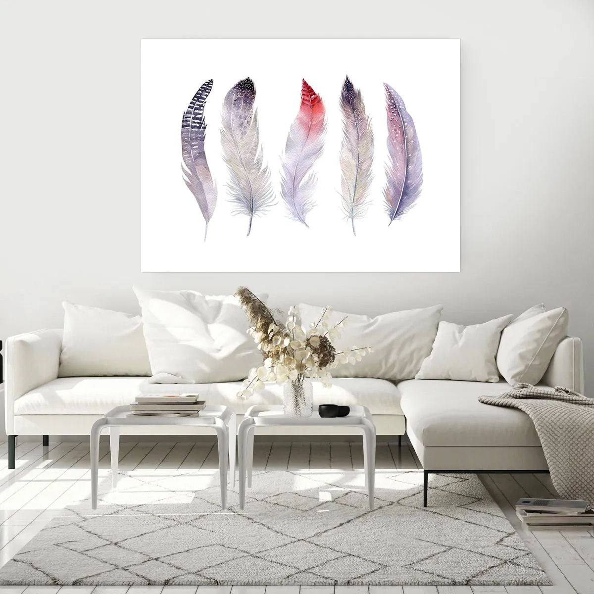 Poster - Delicate ca o ceață multicoloră - 100x70 cm