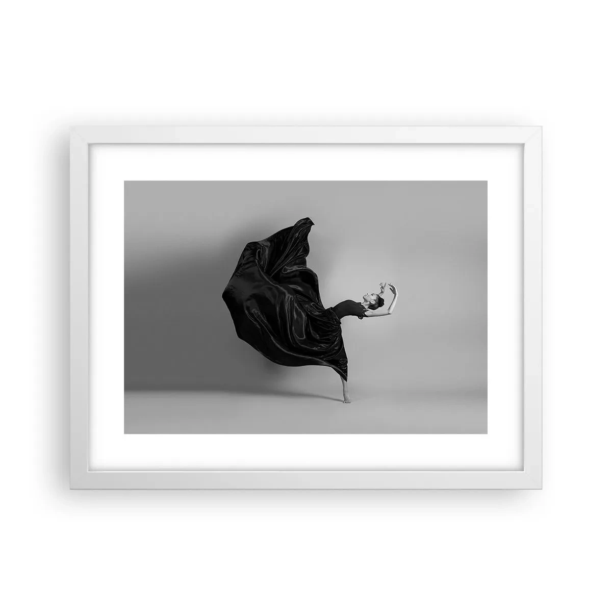 Poster în ramă albă - Înaripată de muzică - 40x30 cm