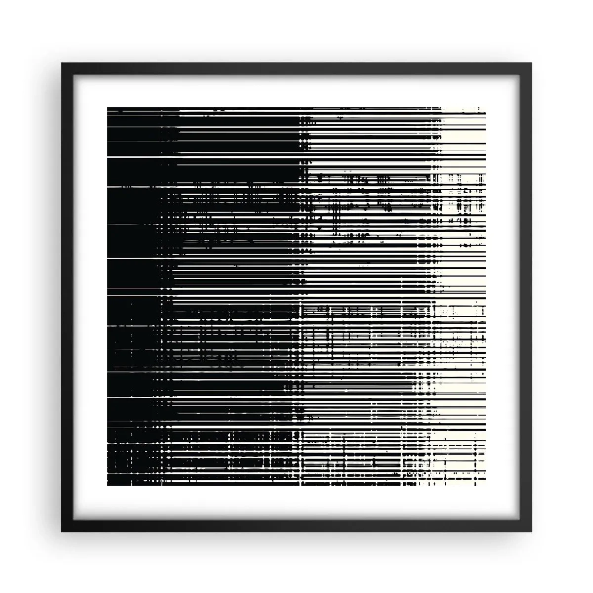 Poster în ramă neagră - Valuri și vibrații - 50x50 cm