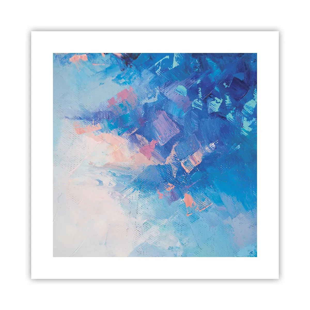 Poster - Abstracție de iarnă - 40x40 cm