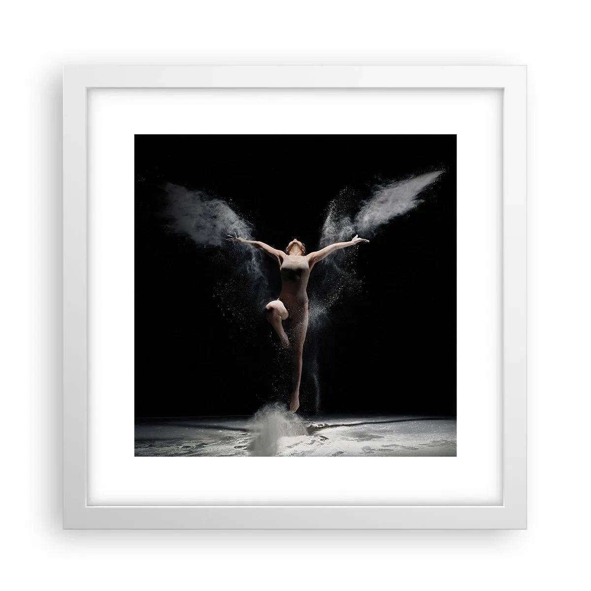 Poster în ramă albă - Elfii există - 30x30 cm