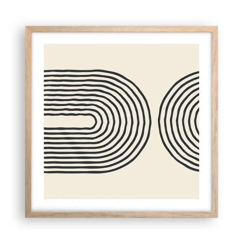 Poster în ramă de stejar deschis - În curând... - 50x50 cm