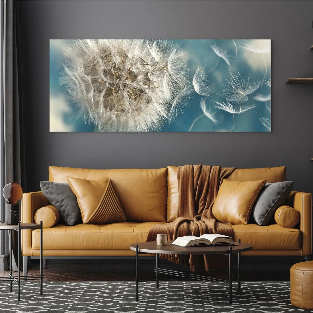 Tablou pe sticlă - Respirația unui înger - 90x30 cm
