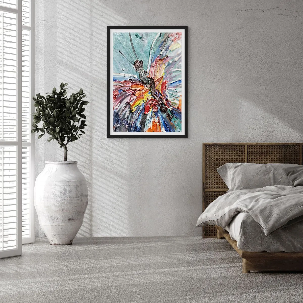 Poster în ramă neagră - Pictat de natura - 40x50 cm