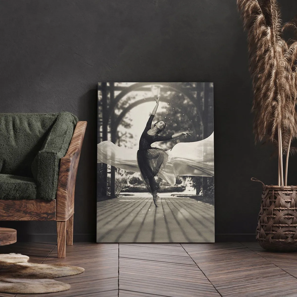 Tablou pe pânză - Dansul spiritului de grădină - 45x80 cm