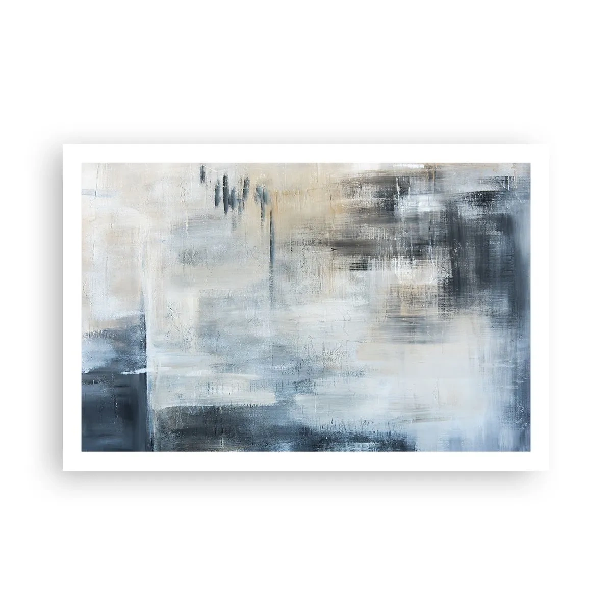 Poster - În spatele unui voal albastru - 91x61 cm