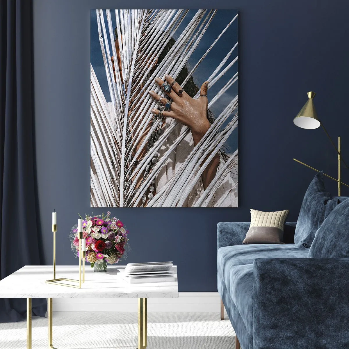 Tablou pe sticlă - Prietena șamanului? - 70x100 cm