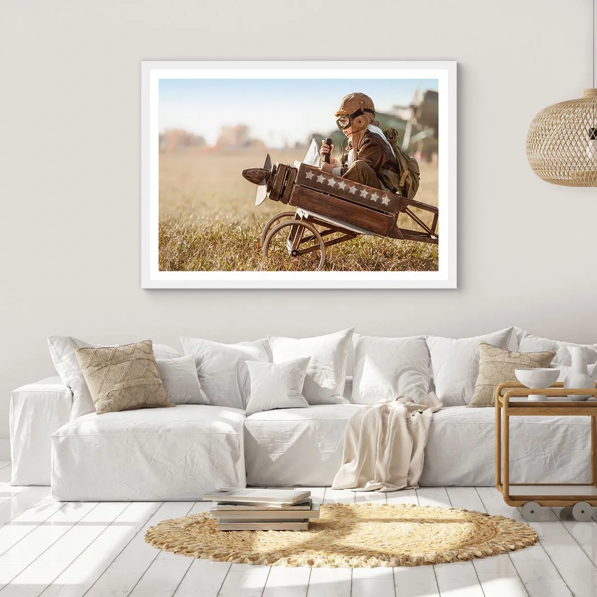 Poster în ramă albă - Porniți spre vis - 50x40 cm