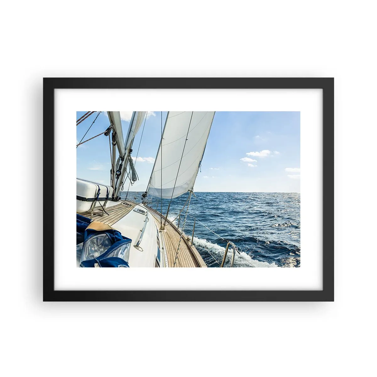 Poster în ramă neagră - Ahoy aventura - 40x30 cm