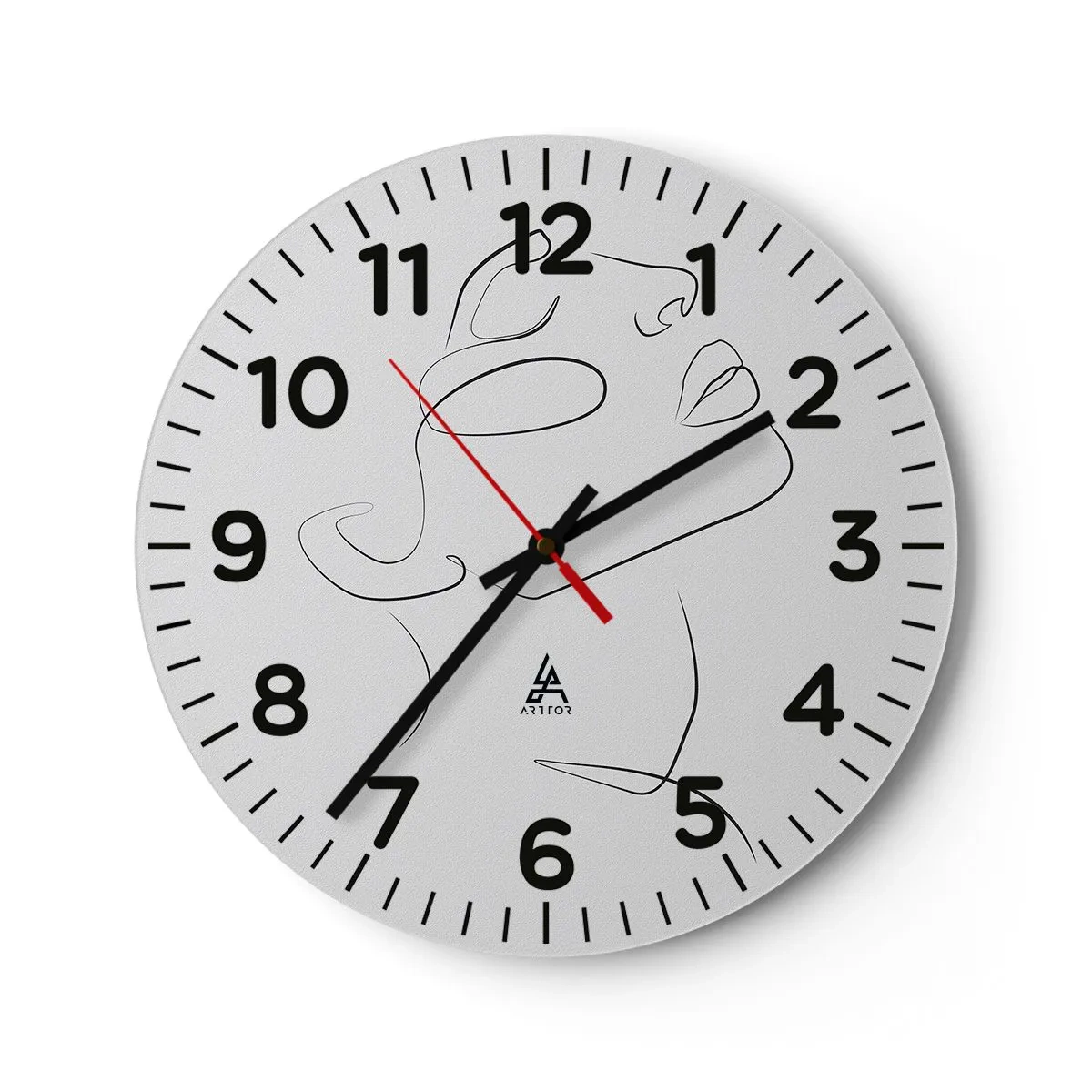 Ceas de perete - Ceas pe sticlă - Meandrele unui vis - 30x30 cm