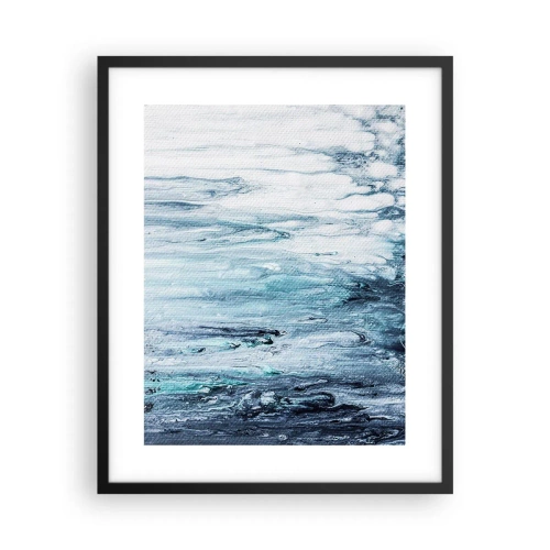 Poster în ramă neagră - Țurțuri de albastru - 40x50 cm