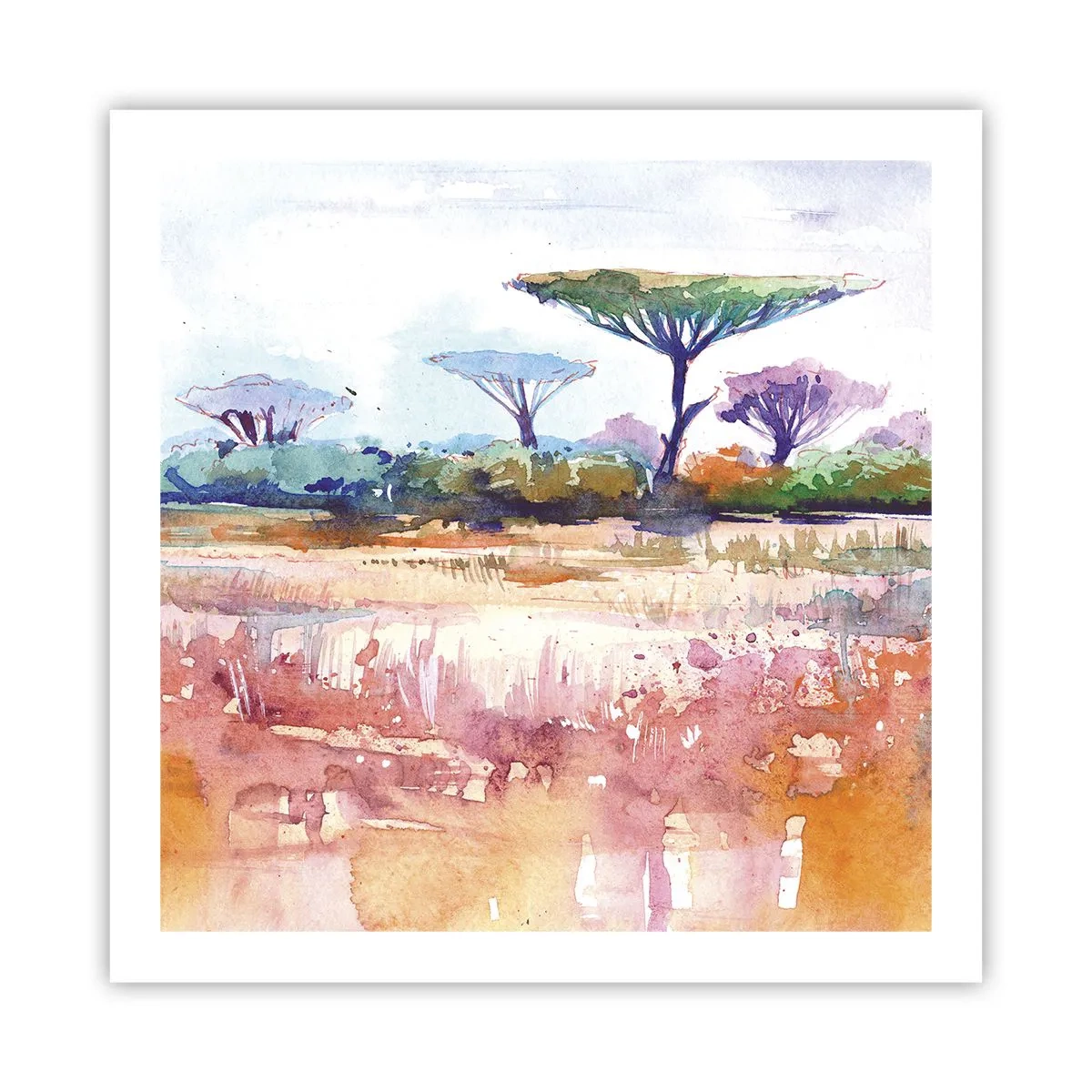 Poster - Culorile savanei - 60x60 cm