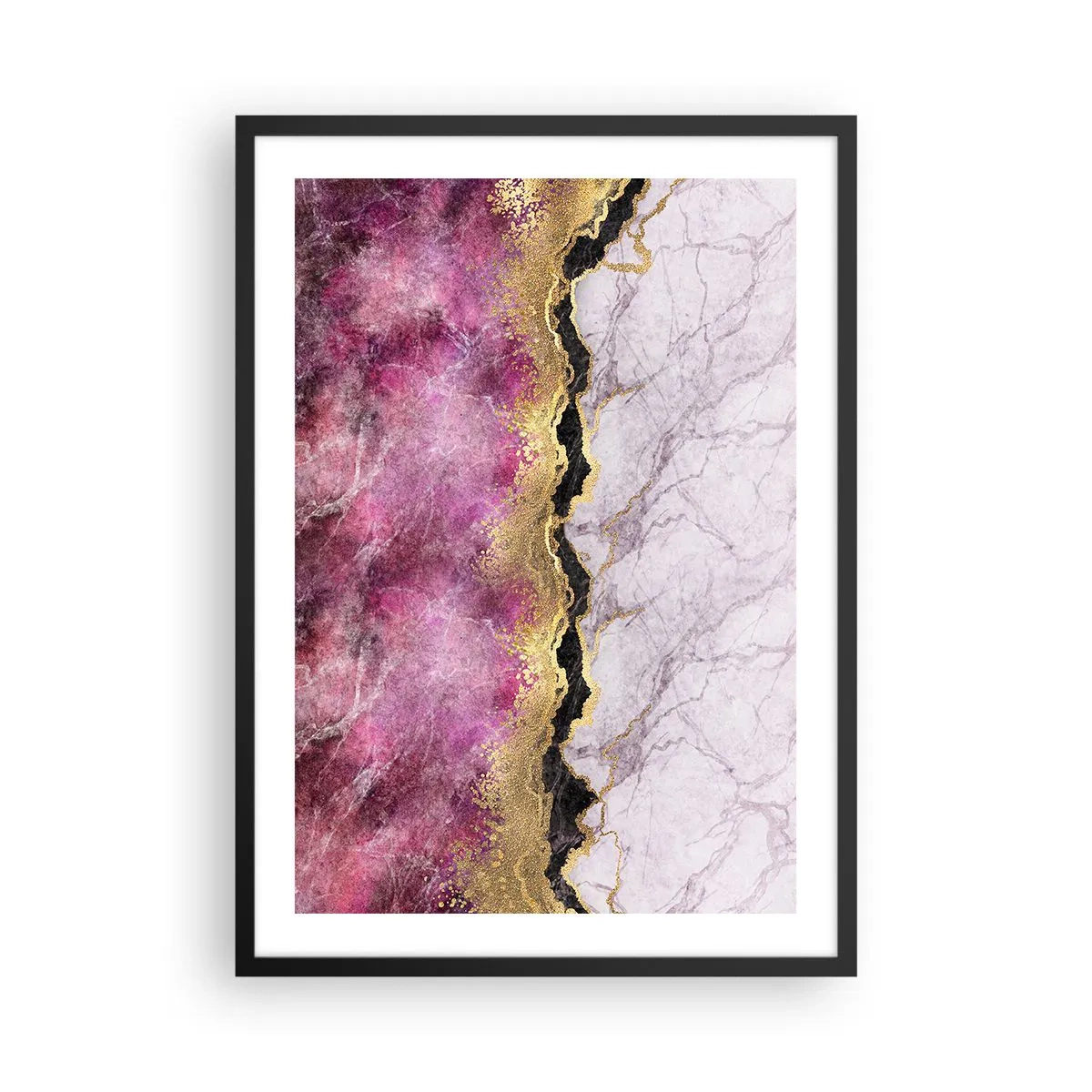 Poster în ramă neagră - La graniță - 50x70 cm